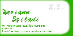 mariann sziladi business card
